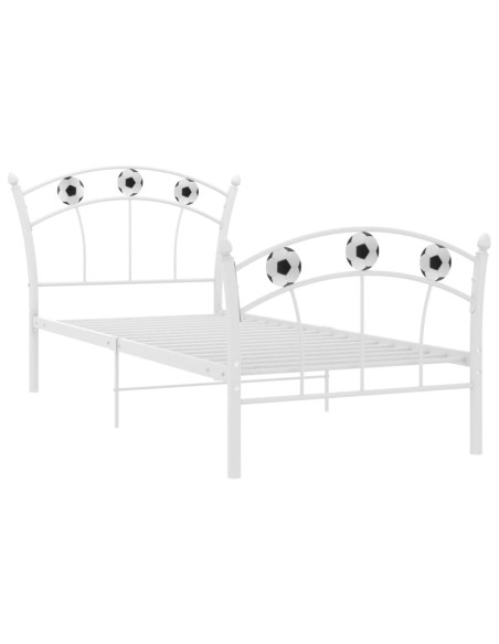 Giroletto con Motivo Calcio in Metallo Bianco 90x200 cm