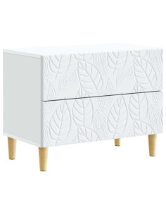Comodino Bianco 62 x 34,5 x 48 cm Legno ingegnerizzato