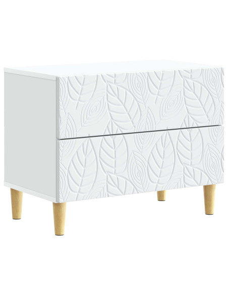Comodino Bianco 62 x 34,5 x 48 cm Legno ingegnerizzato