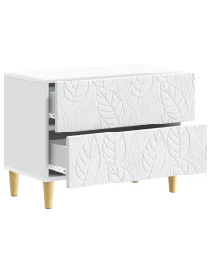 Comodino Bianco 62 x 34,5 x 48 cm Legno ingegnerizzato 2