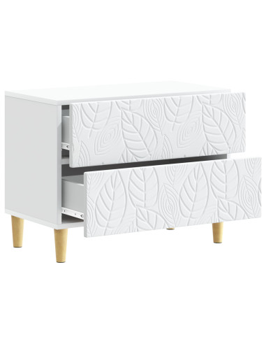 Comodino Bianco 62 x 34,5 x 48 cm Legno ingegnerizzato