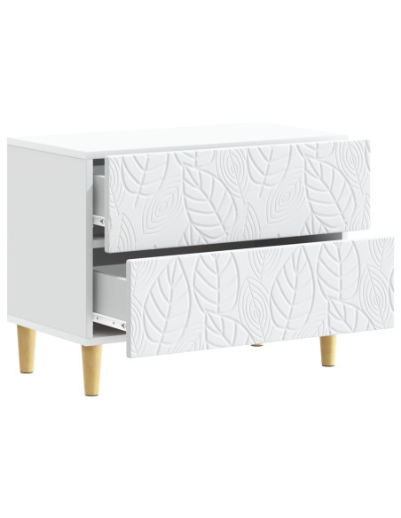 Comodino Bianco 62 x 34,5 x 48 cm Legno ingegnerizzato
