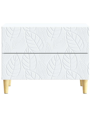 Comodino Bianco 62 x 34,5 x 48 cm Legno ingegnerizzato