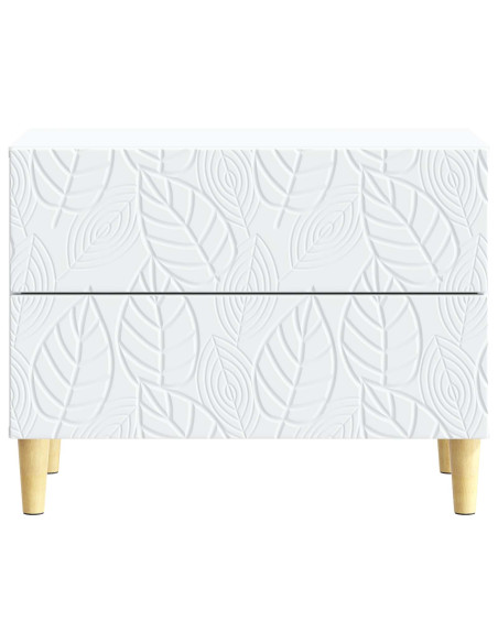 Comodino Bianco 62 x 34,5 x 48 cm Legno ingegnerizzato