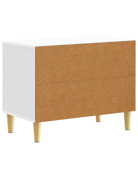 Comodino Bianco 62 x 34,5 x 48 cm Legno ingegnerizzato