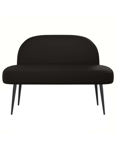 Panchina imbottita con schienale Nero 110 x 60 x 76 cm