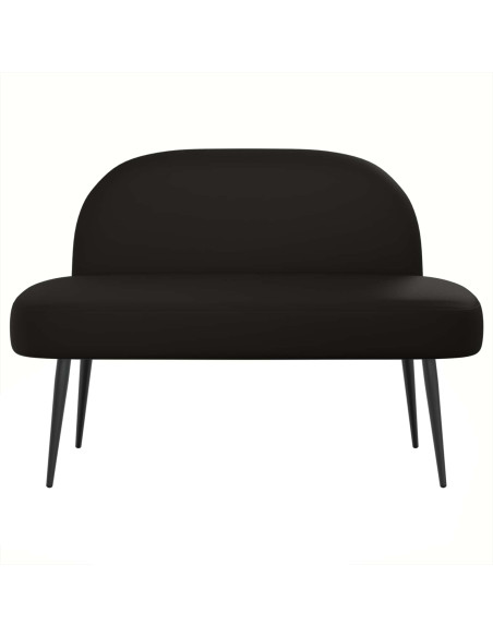 Panchina imbottita con schienale Nero 110 x 60 x 76 cm