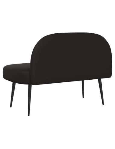 Panchina imbottita con schienale Nero 110 x 60 x 76 cm