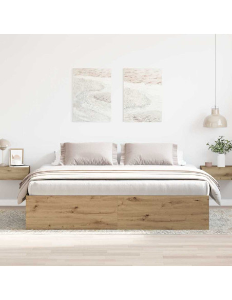 Giroletto senza Materasso Rovere Artigianale 200x200 cm