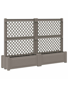 Grande vaso con trellis 2 pcs Grigio 200 x 43 x 133,5 cm PP 2