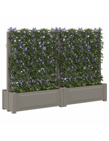 Grande vaso con trellis 2 pcs Grigio 200 x 43 x 133,5 cm PP