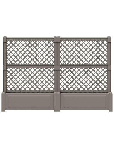 Grande vaso con trellis 2 pcs Grigio 200 x 43 x 133,5 cm PP