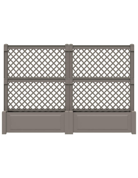 Grande vaso con trellis 2 pcs Grigio 200 x 43 x 133,5 cm PP