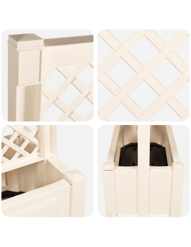 Grande vaso con trellis Bianco 99,5 x 43 x 133,5 PP