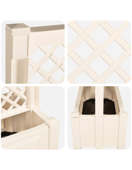 Grande vaso con trellis Bianco 99,5 x 43 x 133,5 PP