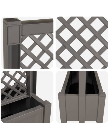 Grande vaso con trellis Grigio 99,5 x 43 x 133,5 PP
