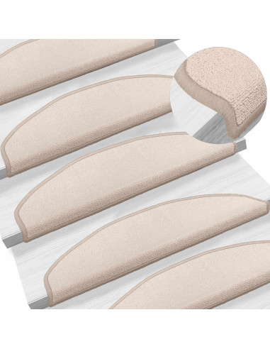 Tappetini per scale autoadesivi Semicircolare 15 pcs Tortora
