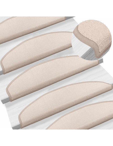 Tappetini per scale autoadesivi Semicircolare 15 pcs Tortora