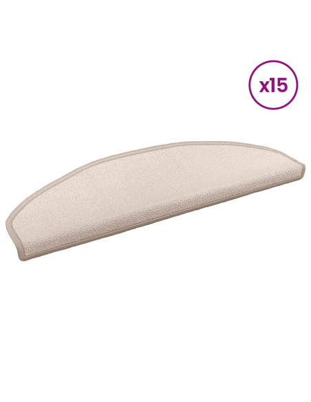 Tappetini per scale autoadesivi Semicircolare 15 pcs Tortora