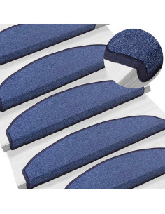 Tappetini per scale autoadesivi 15 pcs Blu 80 x 24,5 x 3,5 cm 2