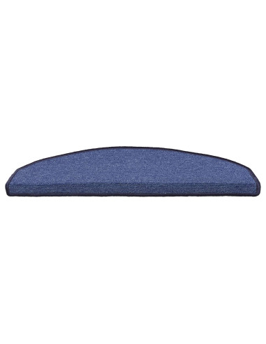 Tappetini per scale autoadesivi 15 pcs Blu 80 x 24,5 x 3,5 cm