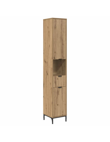 Mobile da Bagno con porta Rovere artigianale 31,5 x 33 x 190 cm
