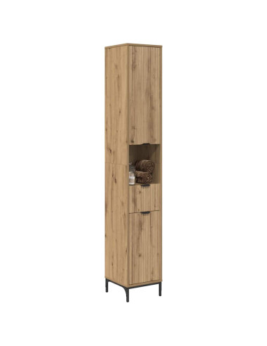 Mobile da Bagno con porta Rovere artigianale 31,5 x 33 x 190 cm