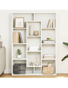 Libreria Bianca 102x29x143 cm in Legno Multistrato
