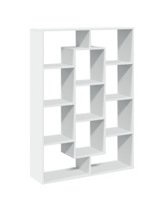 Libreria Bianca 102x29x143 cm in Legno Multistrato 2