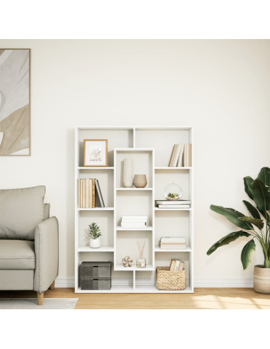 Libreria Bianca 102x29x143 cm in Legno Multistrato