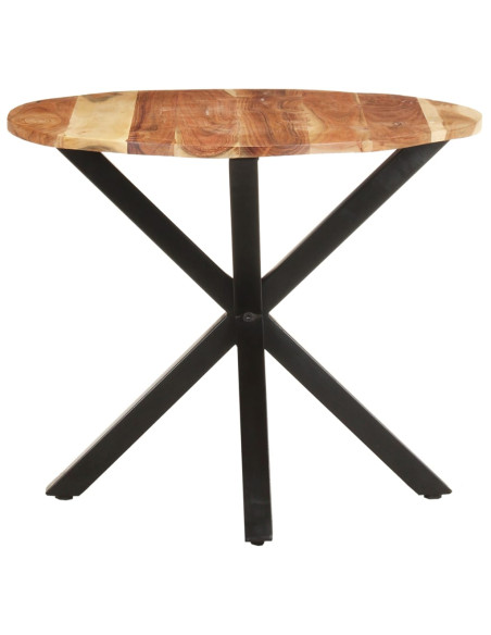 Tavolino di Servizio 68x68x56 cm in Legno Massello di Acacia