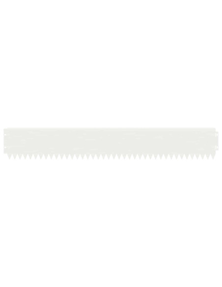 Bordura per Prato 10 pcs 103 x 15 cm Acciaio Bianco
