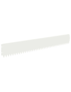 Bordura per Prato 20 pcs 103 x 15 cm Acciaio Bianco 2