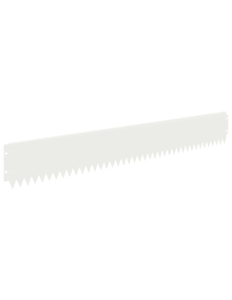 Bordura per Prato 20 pcs 103 x 15 cm Acciaio Bianco