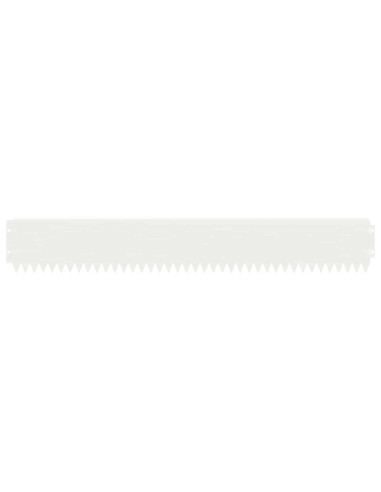 Bordura per Prato 20 pcs 103 x 15 cm Acciaio Bianco