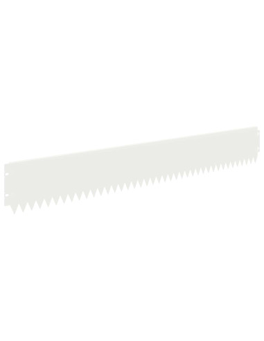 Bordura per Prato 30 pcs 103 x 15 cm Acciaio Bianco