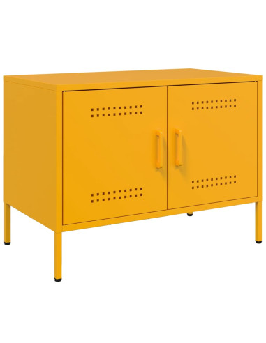 Mobile TV Giallo Senape 68x39x50,5 cm in Acciaio