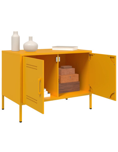 Mobile TV Giallo Senape 68x39x50,5 cm in Acciaio