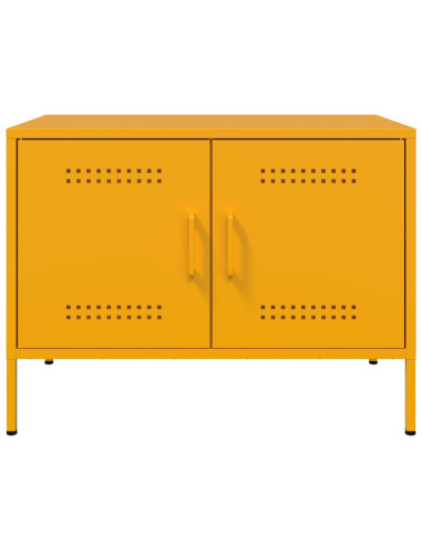 Mobile TV Giallo Senape 68x39x50,5 cm in Acciaio