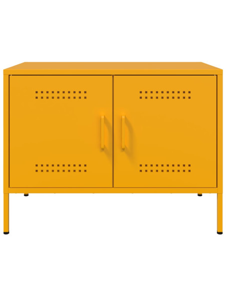 Mobile TV Giallo Senape 68x39x50,5 cm in Acciaio