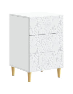 Comodino Bianco 43 x 39,5 x 66,5 cm Legno ingegnerizzato