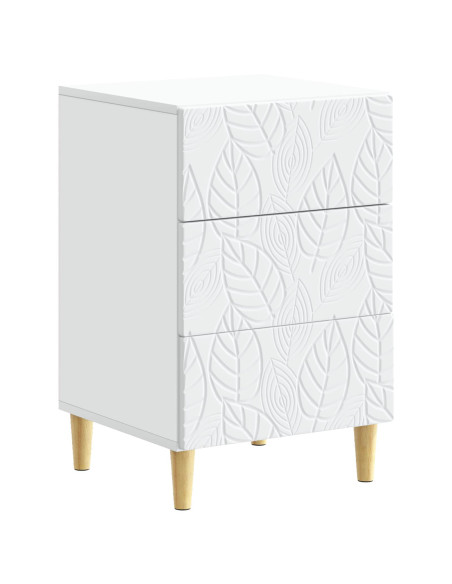Comodino Bianco 43 x 39,5 x 66,5 cm Legno ingegnerizzato
