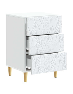 Comodino Bianco 43 x 39,5 x 66,5 cm Legno ingegnerizzato 2