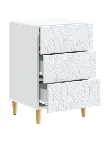 Comodino Bianco 43 x 39,5 x 66,5 cm Legno ingegnerizzato
