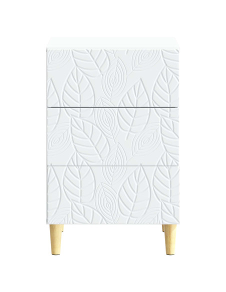 Comodino Bianco 43 x 39,5 x 66,5 cm Legno ingegnerizzato