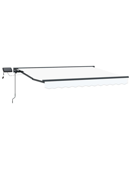 Cornice per Tenda Manuale con LED Bianco e Antracite 3 x 2 m