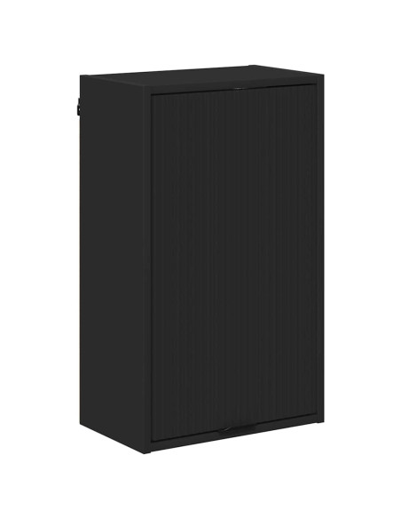 Mobile da Bagno Montaggio a parete Nero 39 x 23,5 x 65 cm