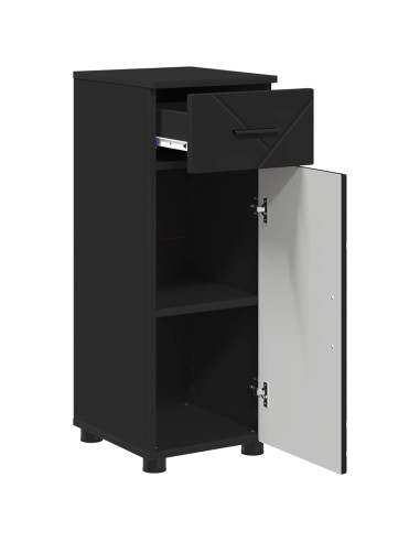 Mobile da Bagno con cassetto con porta Nero 30 x 35 x 80 cm