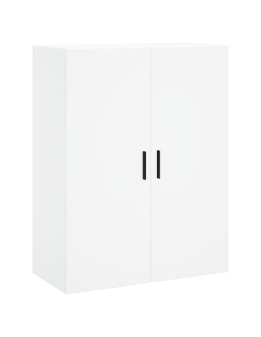 Credenza Bianca 69,5x34x180 cm in Legno Multistrato