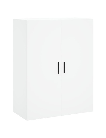 Credenza Bianca 69,5x34x180 cm in Legno Multistrato